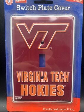 New Light Switch Plate SIgn Virginia Tech Hokies Football Officially Licensed